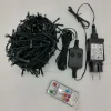 Hi-Line Gifts 200Ct Rgb Led Multi Function Timed Pattern Christmas String Light Set, 65.25Ft Black Wire