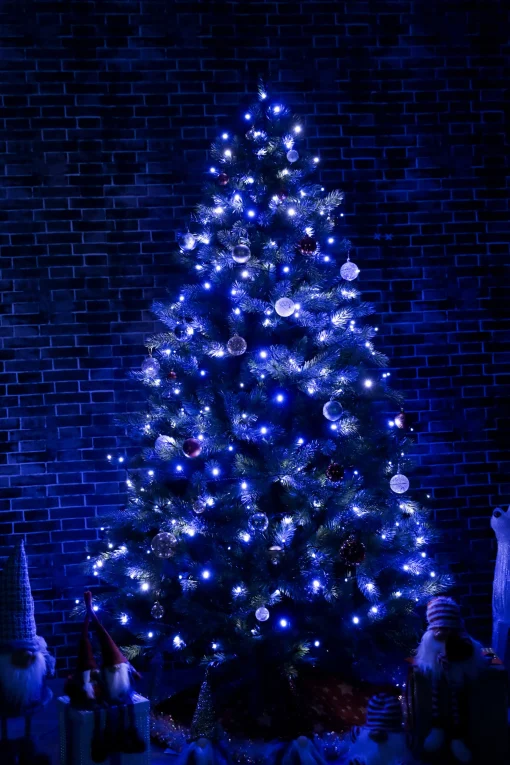 Hi-Line Gifts 200Ct Rgb Led Multi Function Timed Pattern Christmas String Light Set, 65.25Ft Black Wire