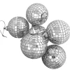 Northlight Glass Balls>6Ct Silver Splendor Glass Disco Christmas Ball Ornaments 3.25" (80Mm)