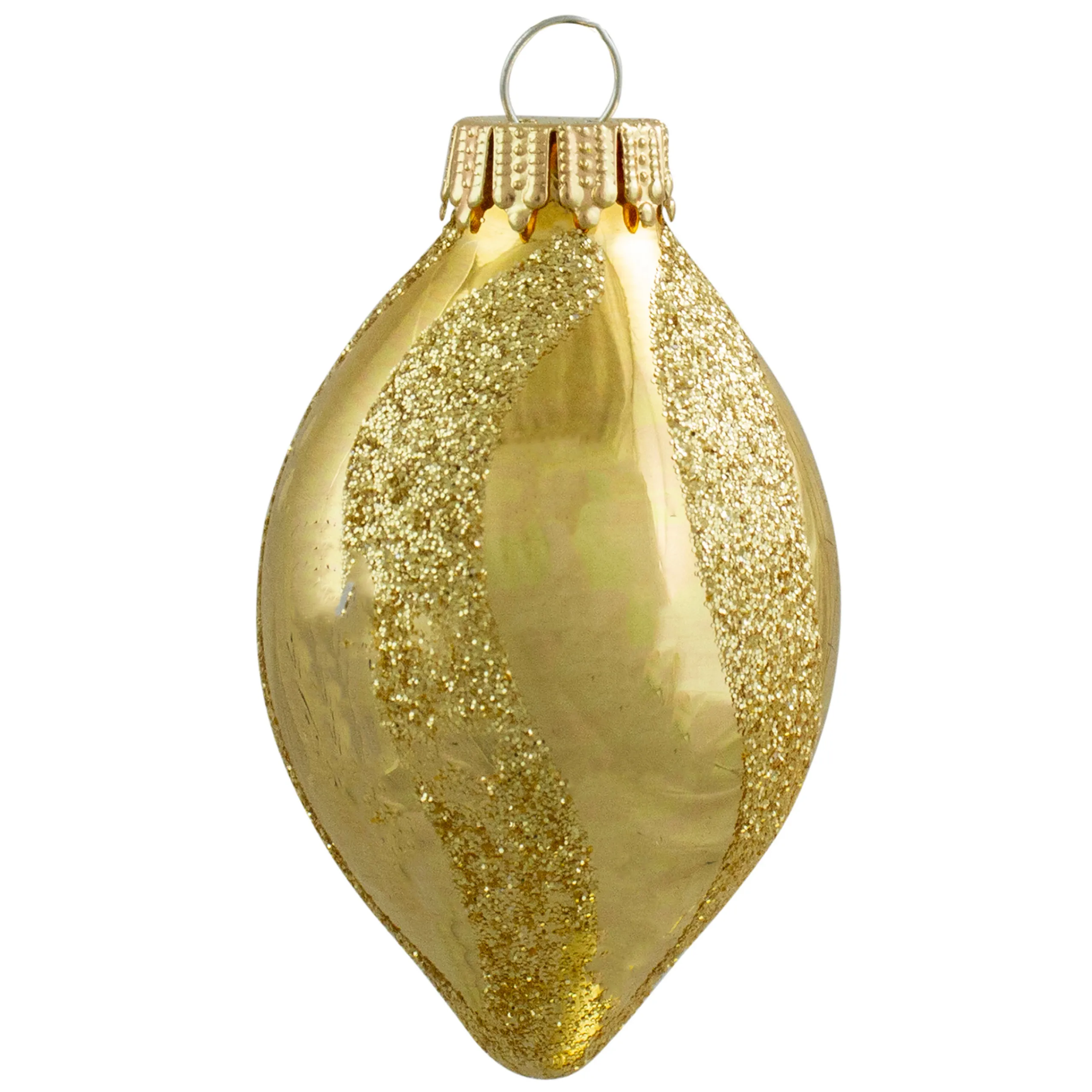 Northlight Finials>9Ct Vibrantly Colored 2-Finish Swirls Glass Christmas Finial Ornaments 2"