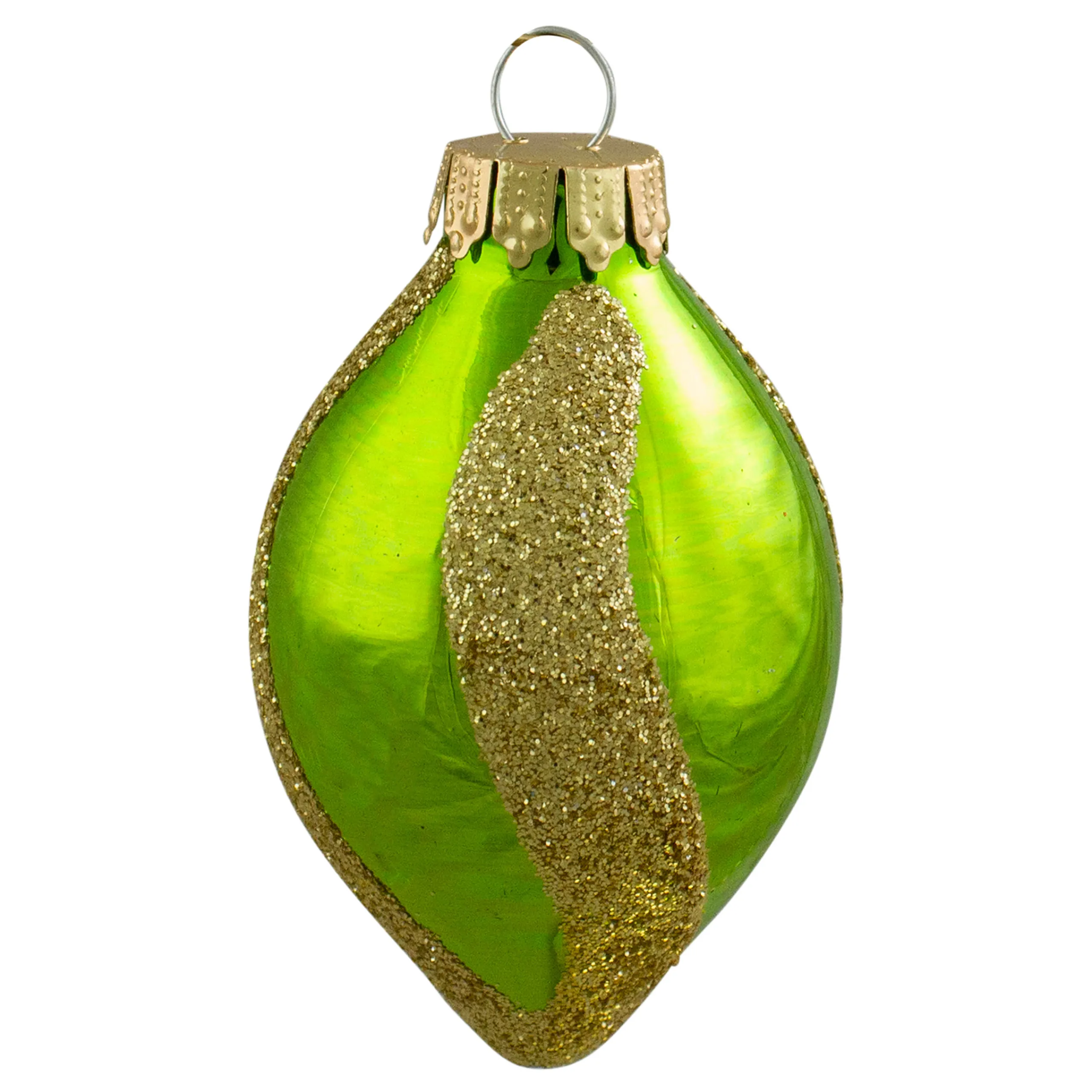 Northlight Finials>9Ct Vibrantly Colored 2-Finish Swirls Glass Christmas Finial Ornaments 2"