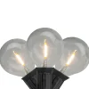 Northlight 20Ct Warm White Led G50 Globe Patio Lights, 20Ft Black Wire
