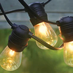 Hi-Line Gifts 11Ct Warm White String Light Set, 21Ft Black Wire