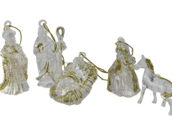 CC Christmas Decor Nativity & Religious></noscript>432Ct White And Gold Glittered Nativity Figurine Christmas Ornaments 3