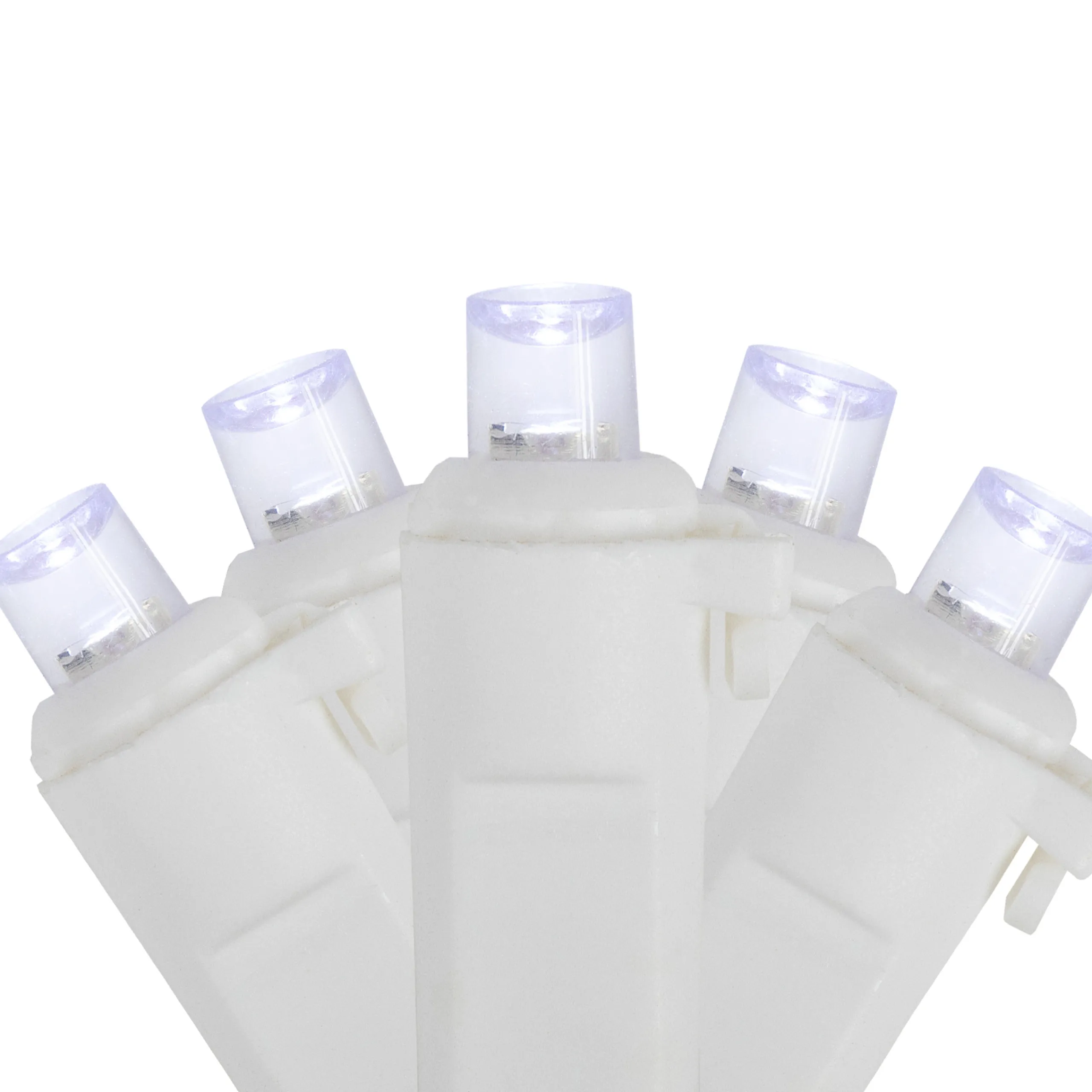 Northlight 50Ct White Led Wide Angle Christmas String Lights, 16.25Ft White Wire