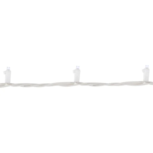 Northlight 50Ct White Led Wide Angle Christmas String Lights, 16.25Ft White Wire