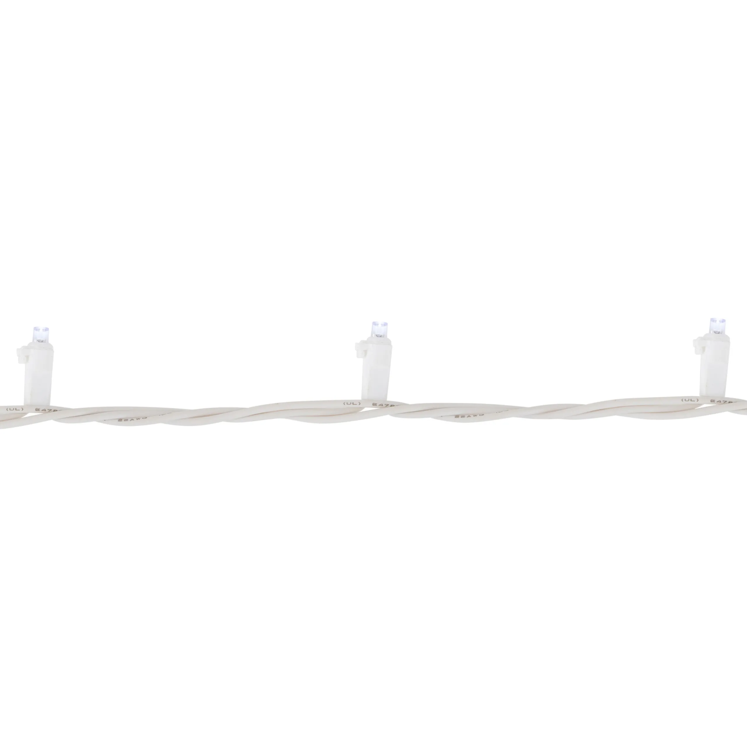 Northlight 50Ct White Led Wide Angle Christmas String Lights, 16.25Ft White Wire