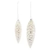 Melrose Pine Cones>12Ct White Pinecone Christmas Drop Ornaments 7.25"