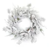 Frosted, Flocked, Iced Wreaths*Melrose Flocked Mix Pine Artificial Christmas Wreath, 24-Inch, Unlit