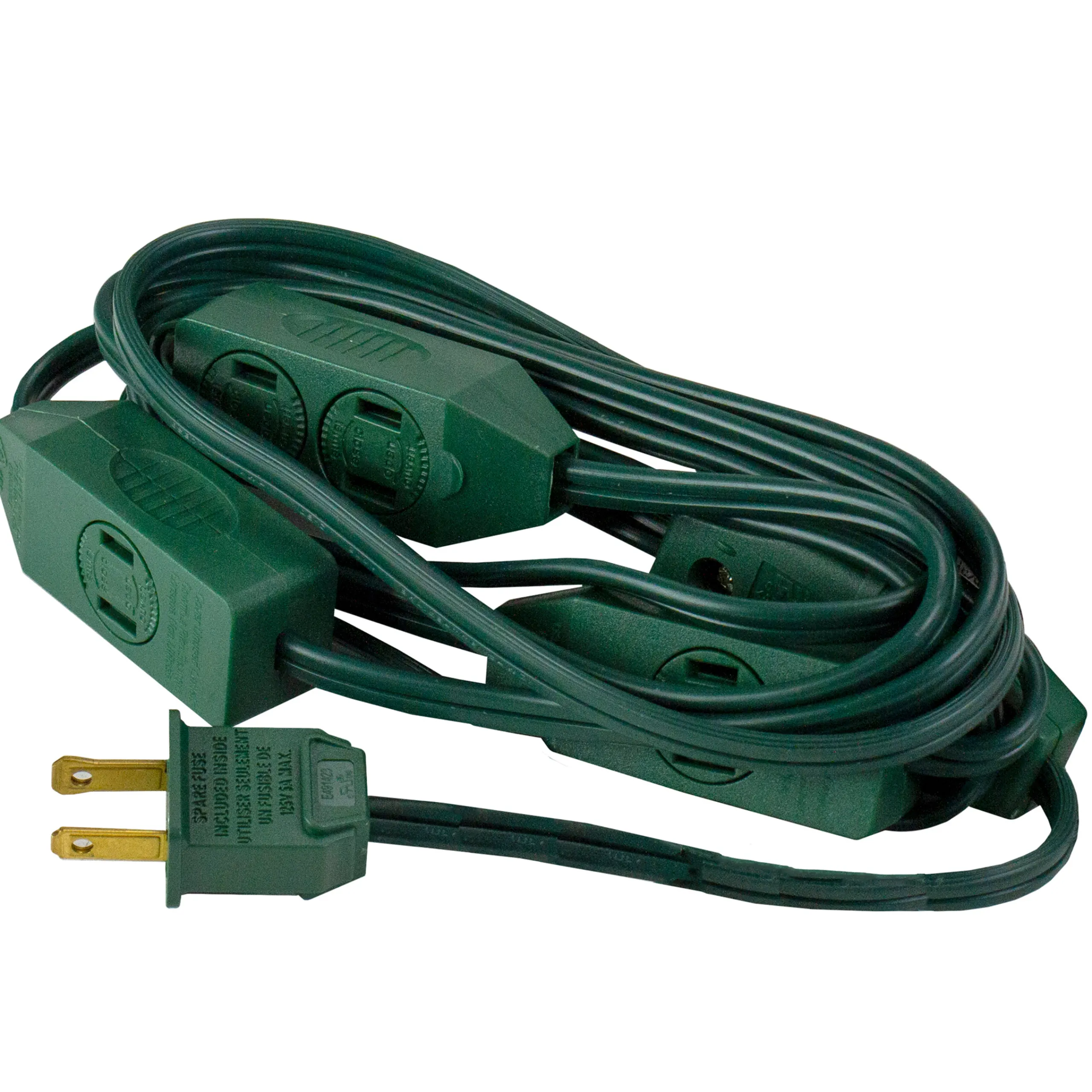 Northlight 9Ft Green Indoor Extension Power Cord With 9-Outlets And Foot Switch