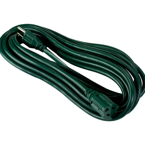 Northlight 25Ft Green 3-Prong Outdoor Extension Power Cord With Outlet Block