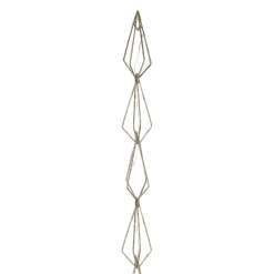 Northlight 6Ft Led Lighted B/O Gold Wire Diamond Christmas Garland - Warm White Lights