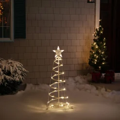 Northlight Spiral Trees></noscript>3Ft Led Lighted Spiral Cone Tree Outdoor Christmas Decoration, Warm White Lights