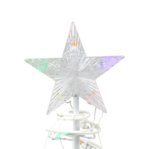 Northlight Spiral Trees>3Ft Led Lighted Spiral Cone Tree Outdoor Christmas Decoration, Multi Lights