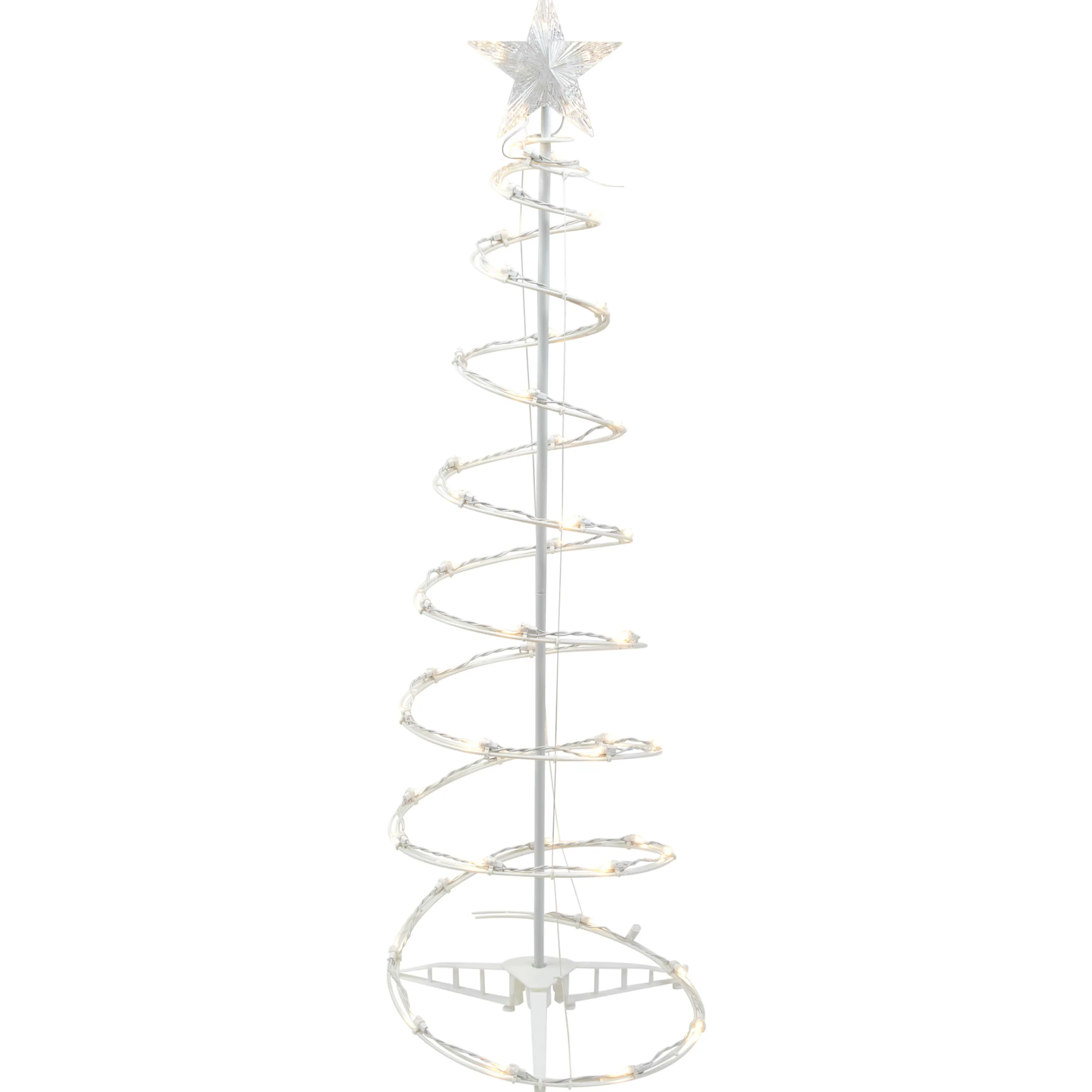 Northlight Spiral Trees>4Ft Led Lighted Spiral Cone Tree Outdoor Christmas Decoration, Warm White Lights