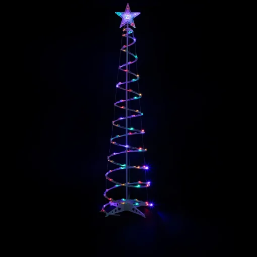 Northlight Spiral Trees>6Ft Led Lighted Spiral Cone Tree Outdoor Christmas Decoration, Multi Lights