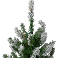Northlight 4 And 4.5 Feet Tall></noscript>4Ft Pre-Lit Flocked Alpine Artificial Christmas Tree, Clear Lights