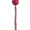 Allstate Balls>Glittered Fuchsia Pink Christmas Ball Ornament With Tassels 12" (304Mm)
