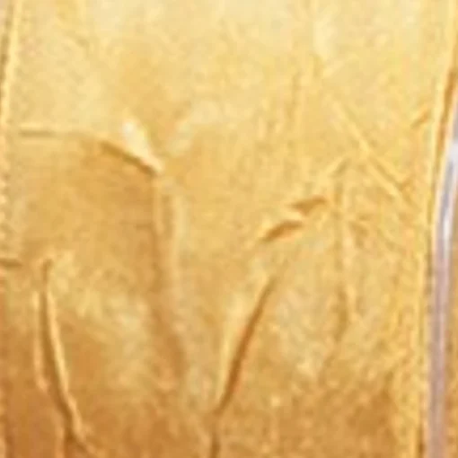 Ribbon*The Ribbon People Gold Crinkled Satin Wired Craft Ribbon 3" X 27 Yards