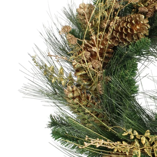 Specialty Wreaths*Allstate Gold Glitter Pine Cone And Berry Artificial Christmas Wreath - 26-Inch, Unlit