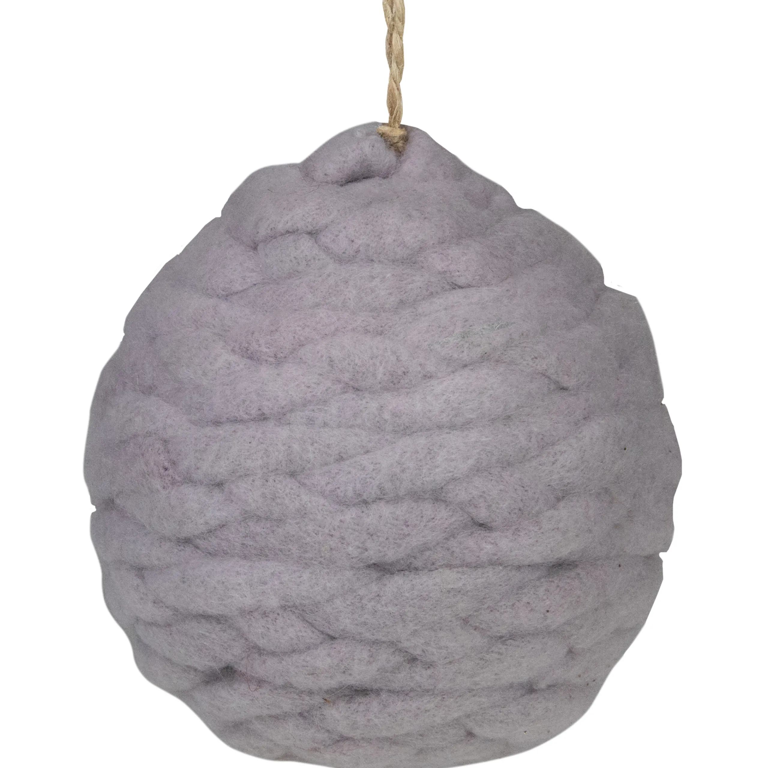 Northlight Balls>Gray Knit Shatterproof Christmas Ball Ornament 3.25" (80 Mm)