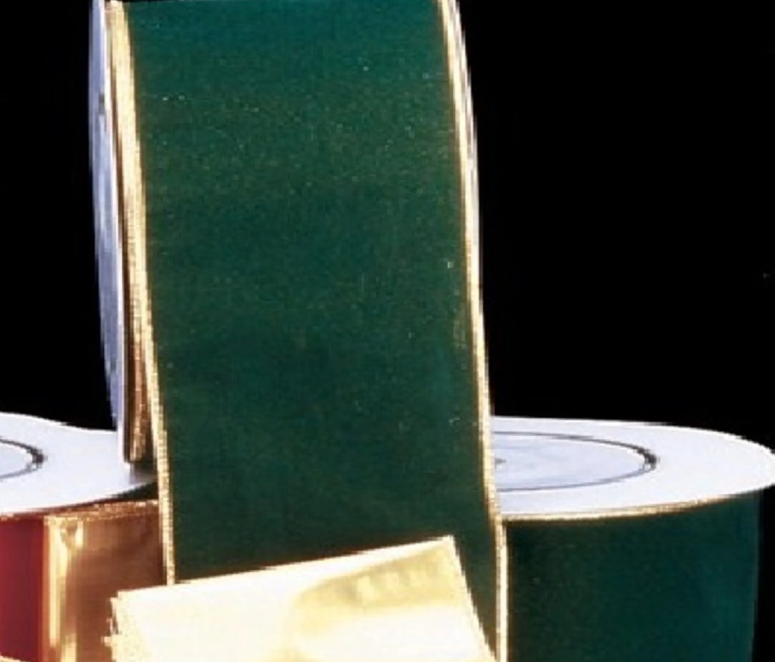 Ribbon*The Ribbon People Hunter Green And Gold Wired Craft Ribbon 2" X 40 Yards