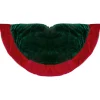 48 Inch And Smaller*Northlight 26-Inch Dark Green With A Red Velveteen Border Christmas Tree Skirt
