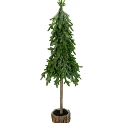 Northlight 2.5 Feet Tall And Smaller>25.5-Inch Downswept Iced Artificial Christmas Tree Wood Base - Unlit