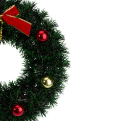 Unlit Wreaths*Northlight 17-Inch Green Tinsel Artificial Christmas Wreath With Bow - Unlit