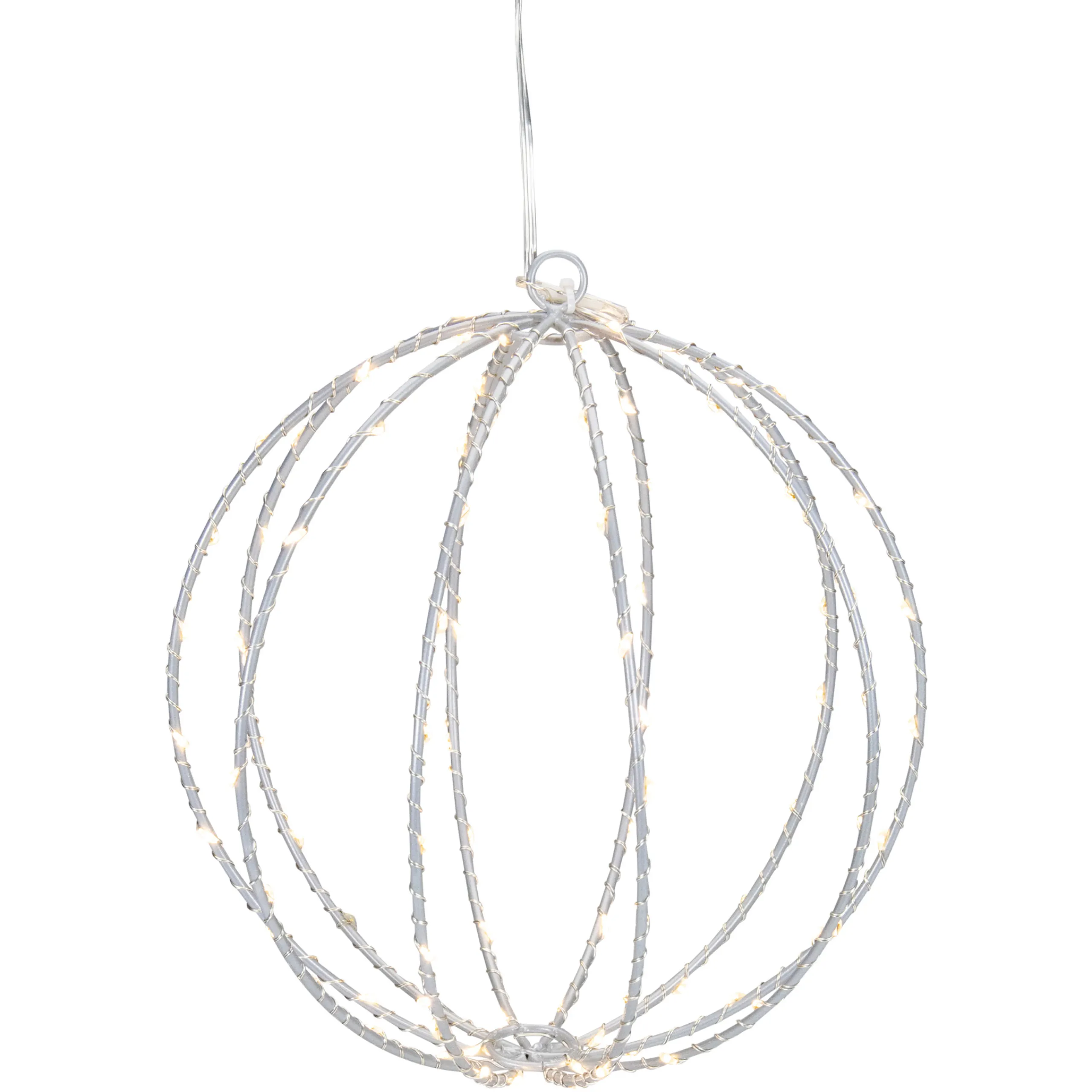 Northlight 8-Inch Led Lighted Christmas Hanging Ball Decoration - Warm White Lights