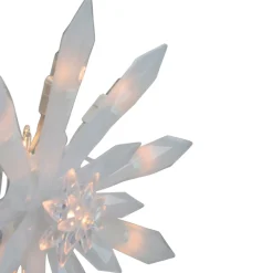 Lighted Tree Toppers*Northlight 9-Inch Lighted White Snowflake Christmas Tree Topper - Clear Lights