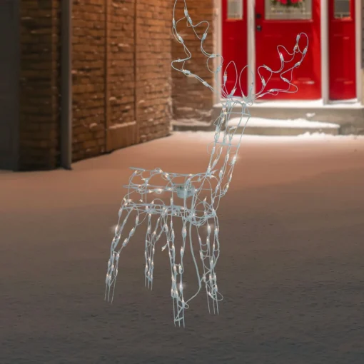 Outdoor Decorations*Northlight 48-Inch Lighted White Standing Reindeer Animated Outdoor Christmas Decoration