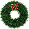 Pre-Lit Wreaths*Northlight 17-Inch Pre-Lit Green Tinsel Artificial Christmas Wreath With Bow - Clear Led Lights