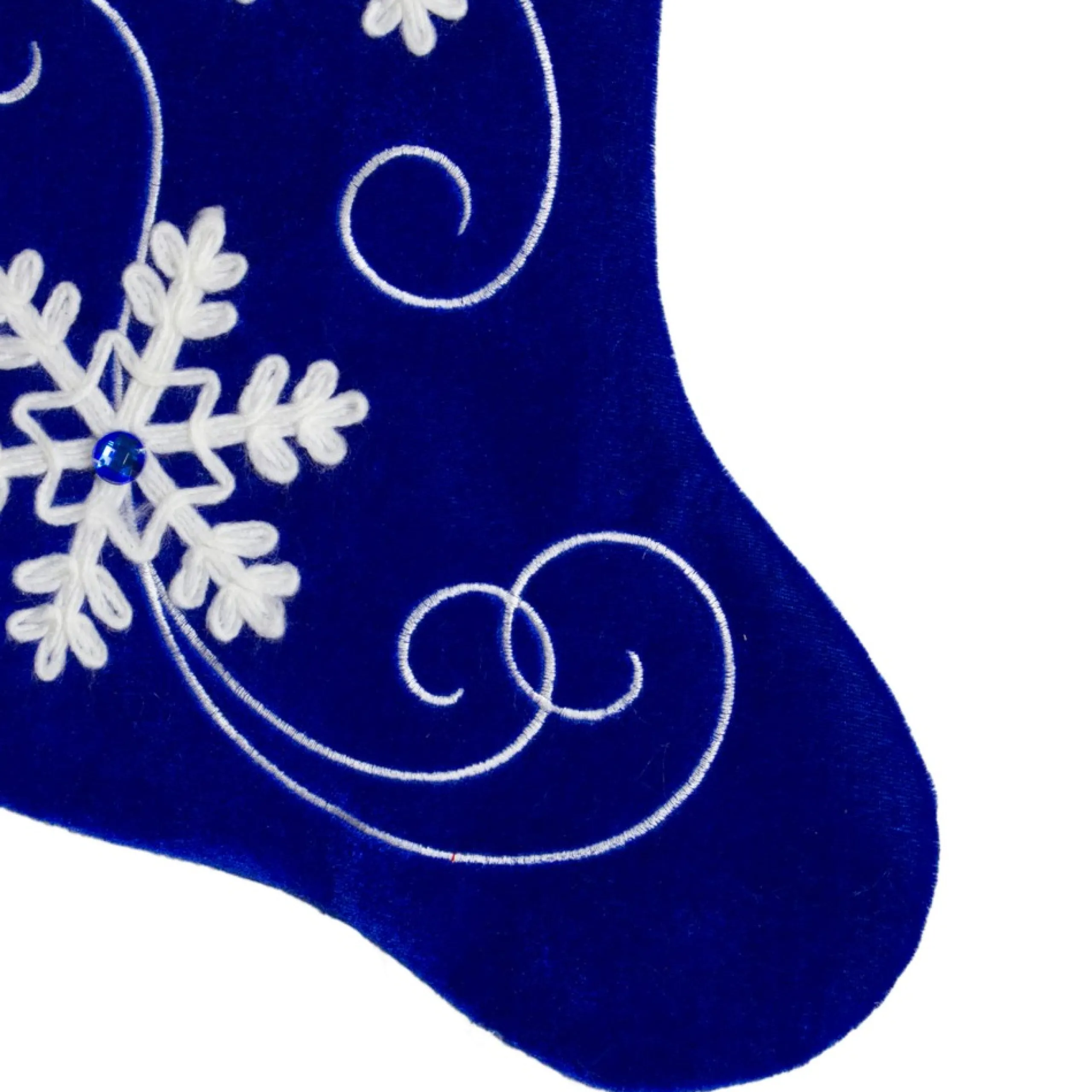 Stockings*Northlight 20.5-Inch Royal Blue Velvet And White Snowflake Christmas Stocking