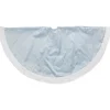 48 Inch And Smaller*Northlight 48-Inch Sheer Blue Organza With Glitter Christmas Tree Skirt