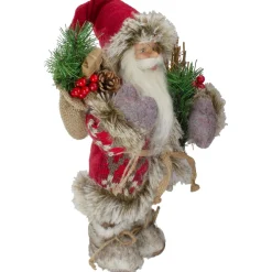 Santa Figures*Northlight 12-Inch Standing Outdoor Santa Christmas Figure With Fur Boots And Presents