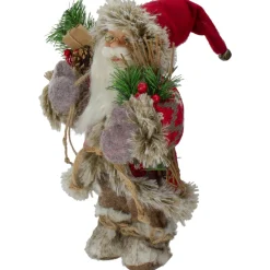 Santa Figures*Northlight 12-Inch Standing Outdoor Santa Christmas Figure With Fur Boots And Presents