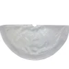 48 Inch And Smaller*Northlight 48-Inch White Sheer Organza With Faux Fur Trim Christmas Tree Skirt