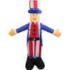 Northlight Inflatable White And Red Lighted Standing Uncle Sam Outdoor Decor, 70-Inch