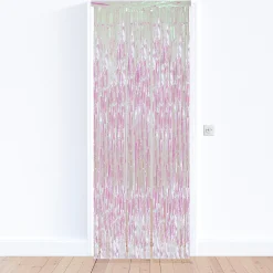 Northlight Iridescent Tinsel Christmas Window Or Door Curtain 3' X 8'