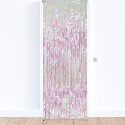Northlight Iridescent Tinsel Christmas Window Or Door Curtain 3' X 8'