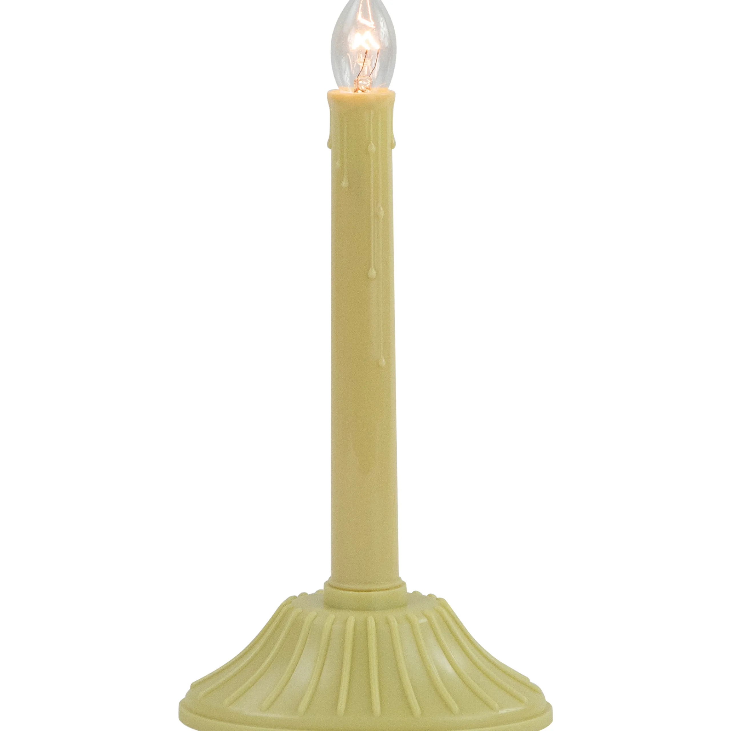 Northlight Ivory Single Light Christmas Candolier Candle Lamp - 9.5 Inch