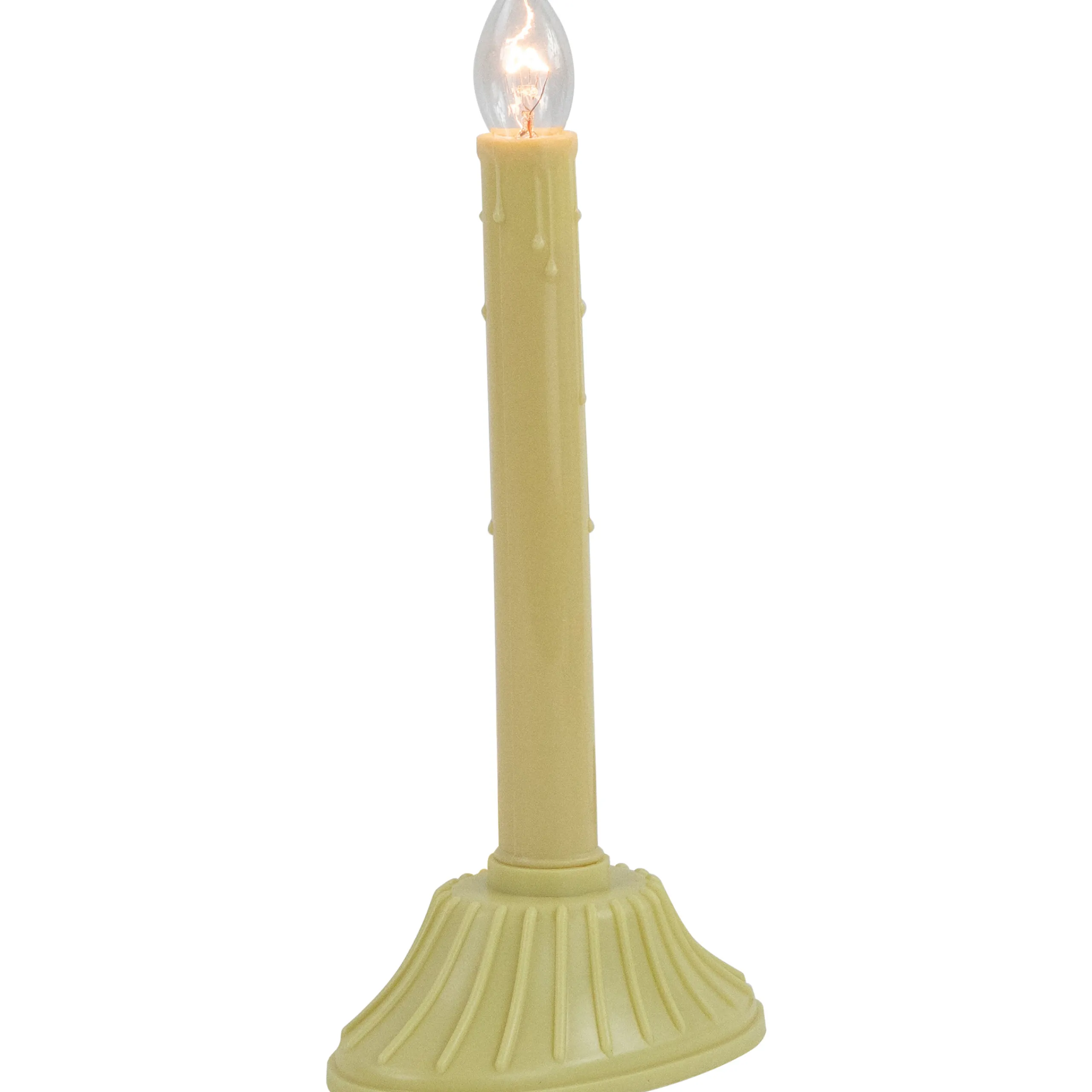 Northlight Ivory Single Light Christmas Candolier Candle Lamp - 9.5 Inch