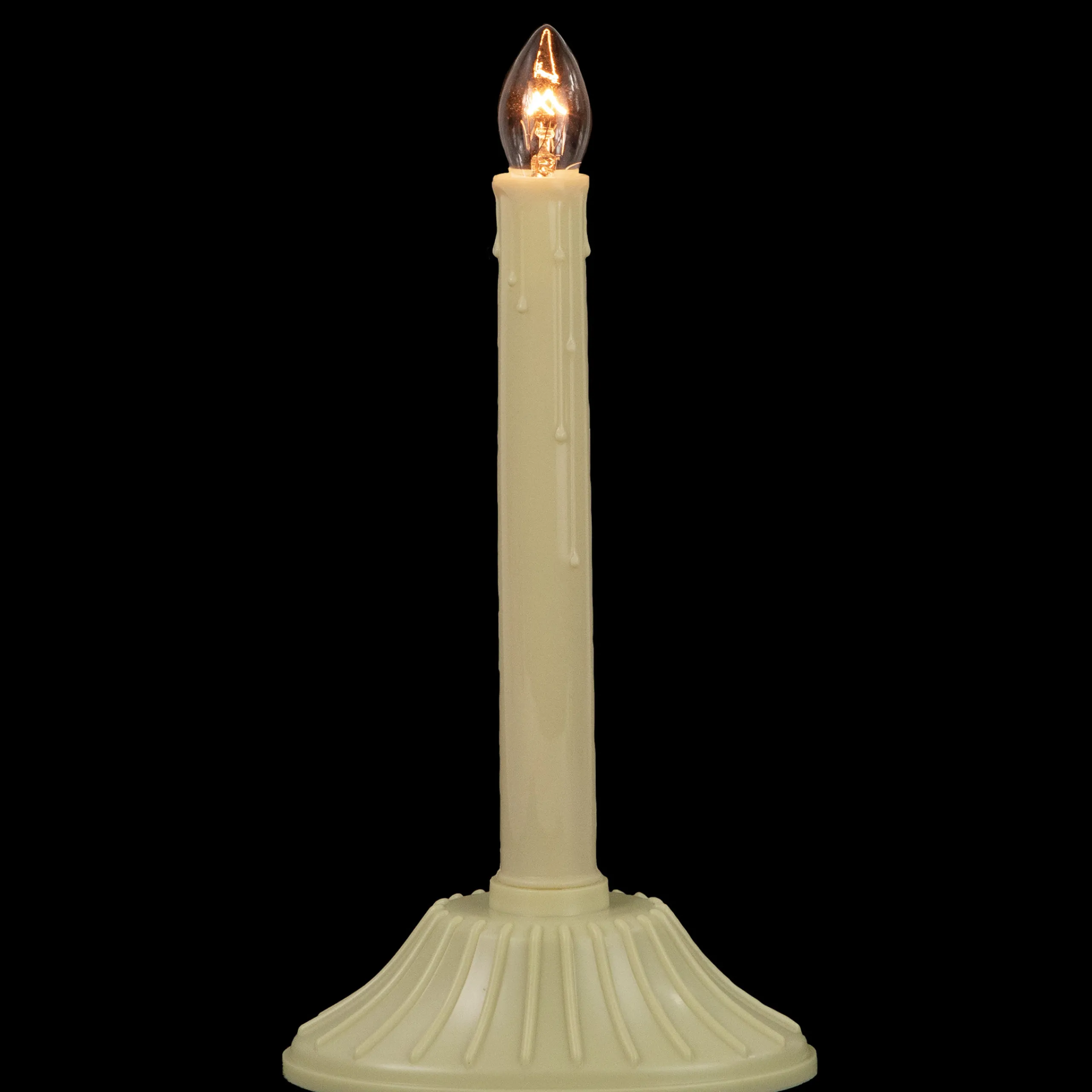 Northlight Ivory Single Light Christmas Candolier Candle Lamp - 9.5 Inch