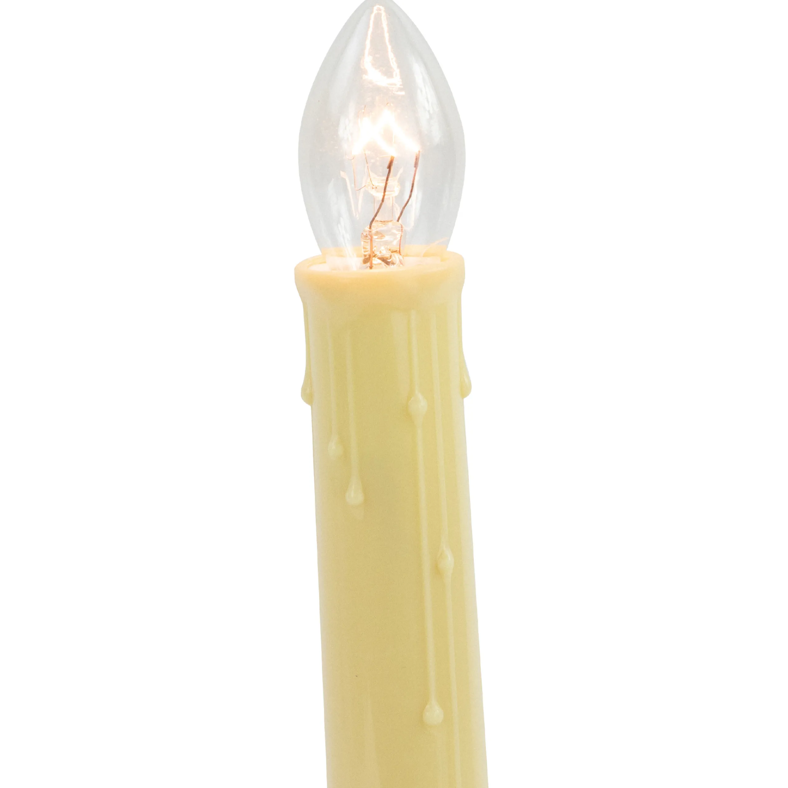 Northlight Ivory Single Light Christmas Candolier Candle Lamp - 9.5 Inch