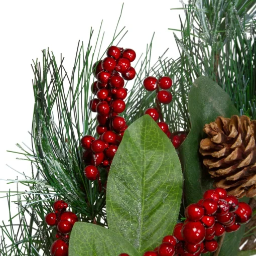 Berry Wreaths*Northlight Leaves, Berry And Pine Needle Artificial Christmas Wreath - 24-Inch, Unlit