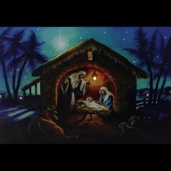 Wall & Door Decorations*Northlight Led Fiber Optic Lighted Nativity Scene Christmas Wall Art 15.75