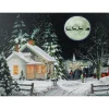 Wall & Door Decorations*Northlight Led Fiber Optic Lighted Santa Claus Coming To Town Christmas Wall Art 15.75" X 12"