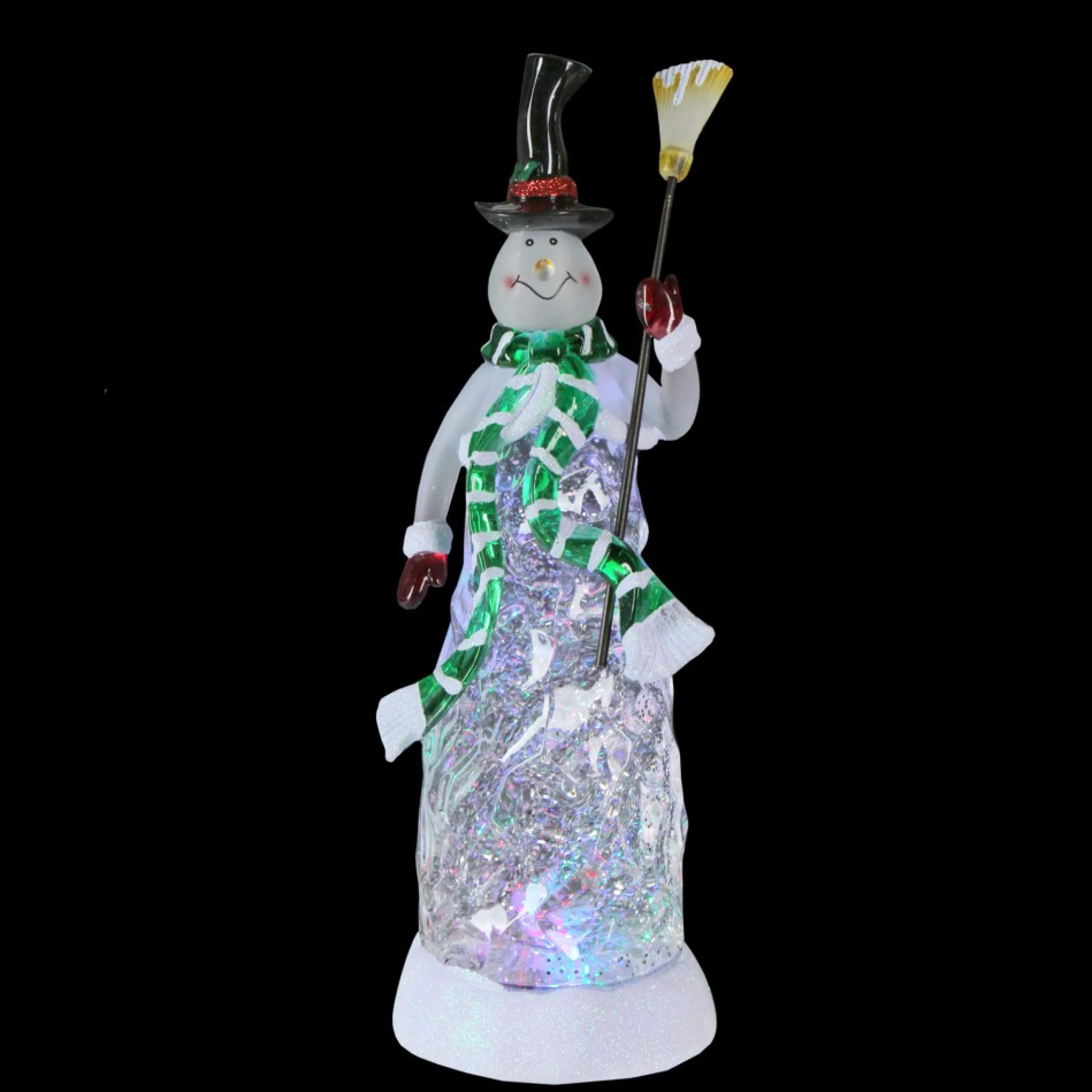 Snow Globes*Northlight Led Lighted Color Changing Snowman Christmas Glittering Snow Dome 11"