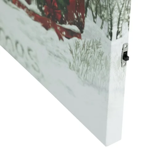 Wall & Door Decorations*Northlight Led Lighted Fiber Optic Truck And Tree Christmas Canvas Wall Art 11.75" X 15.75"